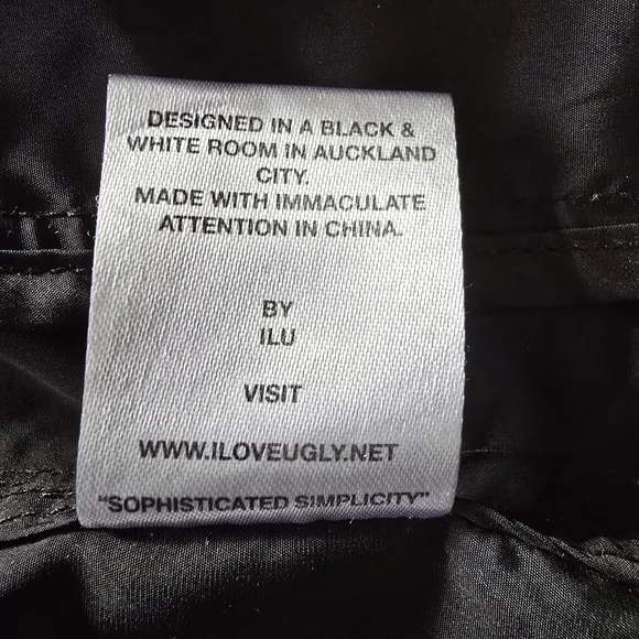 I Love Ugly Lightweight Black Rain Coat Size L - Picture 9 of 16